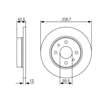 Brzdový kotouč BOSCH 0 986 479 R61