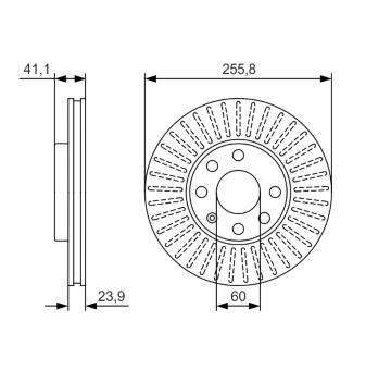 Brzdový kotouč BOSCH 0 986 479 R76