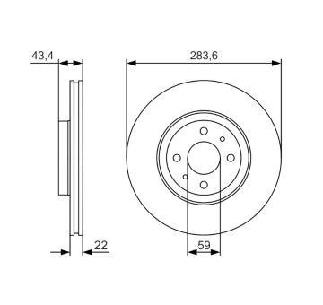 Brzdový kotouč BOSCH 0 986 479 S01