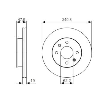 Brzdový kotouč BOSCH 0 986 479 S18