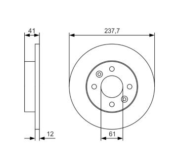 Brzdový kotouč BOSCH 0 986 479 S45