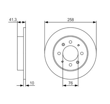 Brzdový kotouč BOSCH 0 986 479 S57