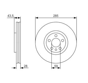 Brzdový kotouč BOSCH 0 986 479 S62