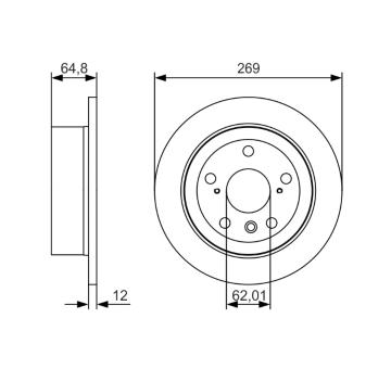 Brzdový kotouč BOSCH 0 986 479 T13