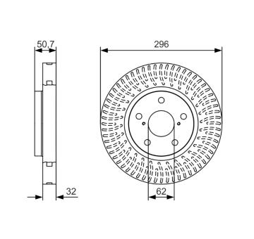 Brzdový kotouč BOSCH 0 986 479 T37