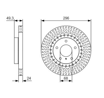 Brzdový kotouč BOSCH 0 986 479 T44