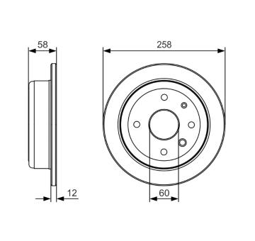 Brzdový kotouč BOSCH 0 986 479 T52