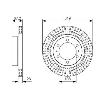 Brzdový kotouč BOSCH 0 986 479 T80