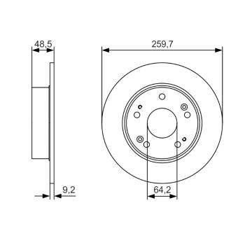 Brzdový kotouč BOSCH 0 986 479 T81