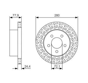 Brzdový kotouč BOSCH 0 986 479 U00