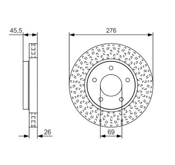 Brzdový kotouč BOSCH 0 986 479 U40