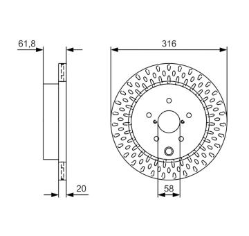 Brzdový kotouč BOSCH 0 986 479 V05