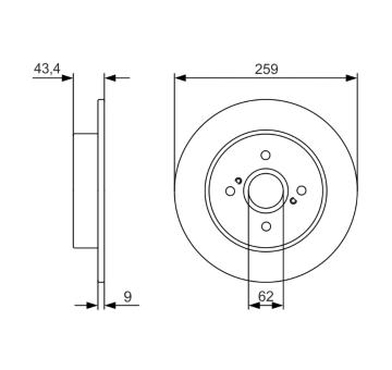 Brzdový kotouč BOSCH 0 986 479 V07