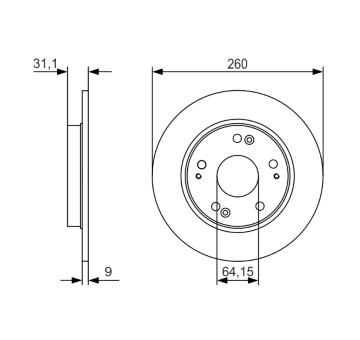 Brzdový kotouč BOSCH 0 986 479 V21