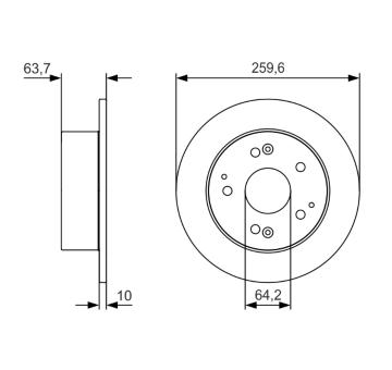 Brzdový kotouč BOSCH 0 986 479 V39