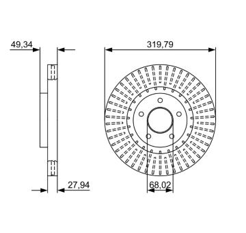 Brzdový kotouč BOSCH 0 986 479 V75