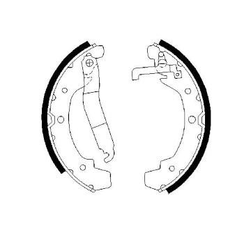 Sada brzdových čelistí BOSCH 0 986 487 193