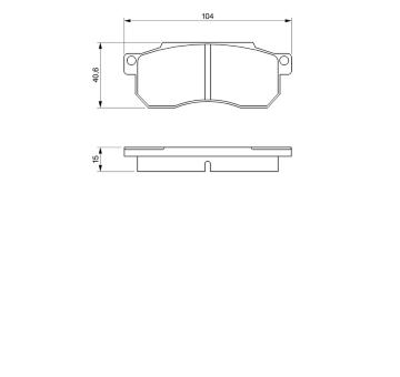 Sada brzdových destiček, kotoučová brzda BOSCH 0 986 490 050