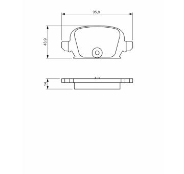 Sada brzdových destiček, kotoučová brzda BOSCH 0 986 494 340