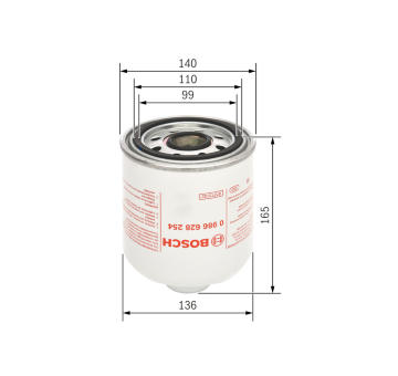 Vysoušecí patrona vzduchu, pneumatický systém BOSCH 0 986 628 254