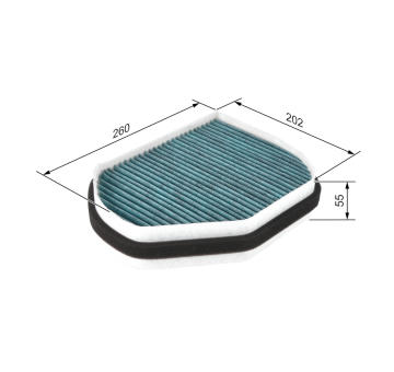 Filter vnútorného priestoru BOSCH 0 986 628 511