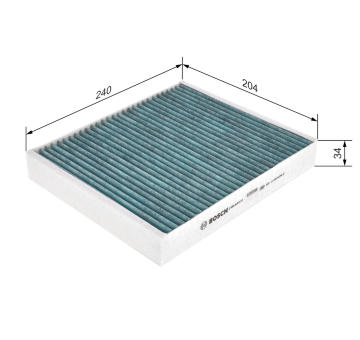 Filter vnútorného priestoru BOSCH 0 986 628 512