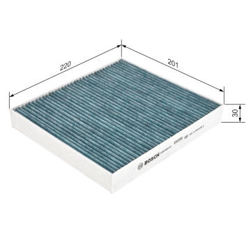 Filter vnútorného priestoru BOSCH 0 986 628 519