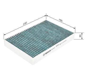 Filter vnútorného priestoru BOSCH 0 986 628 526