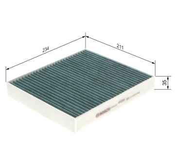 Filter vnútorného priestoru BOSCH 0 986 628 536