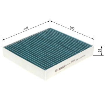 Filter vnútorného priestoru BOSCH 0 986 628 540