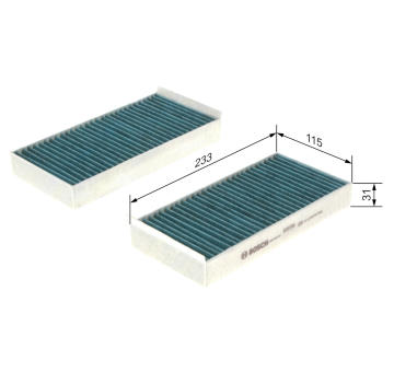 Filter vnútorného priestoru BOSCH 0 986 628 544