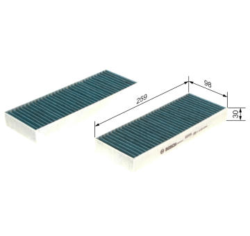 Filter vnútorného priestoru BOSCH 0 986 628 547