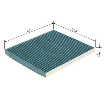 Filter vnútorného priestoru BOSCH 0 986 628 556