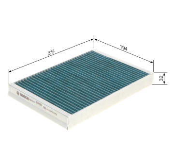 Filter vnútorného priestoru BOSCH 0 986 628 561