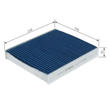 Filter vnútorného priestoru BOSCH 0 986 628 606