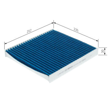 Filter vnútorného priestoru BOSCH 0 986 628 630
