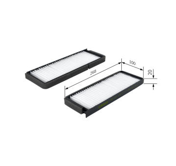 Filtr, vzduch v interiéru BOSCH 1 987 431 176
