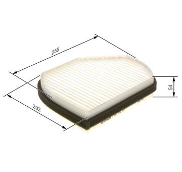 Filtr, vzduch v interiéru Bosch 1987432001