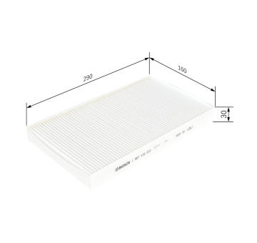 Filtr, vzduch v interiéru BOSCH 1 987 432 003