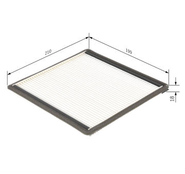 Filter vnútorného priestoru BOSCH 1 987 432 021