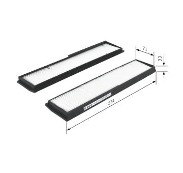Filtr, vzduch v interiéru BOSCH 1 987 432 051