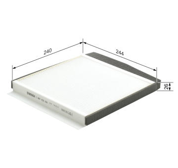 Filtr, vzduch v interiéru BOSCH 1 987 432 064