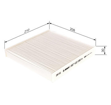 Filter vnútorného priestoru BOSCH 1 987 432 080