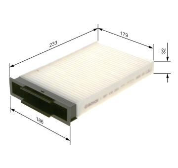 Filtr, vzduch v interiéru BOSCH 1 987 432 093
