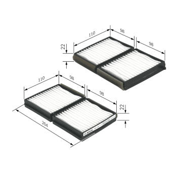 Filter vnútorného priestoru BOSCH 1 987 432 117