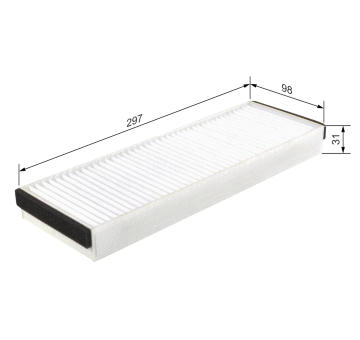 Filtr, vzduch v interiéru BOSCH 1 987 432 122