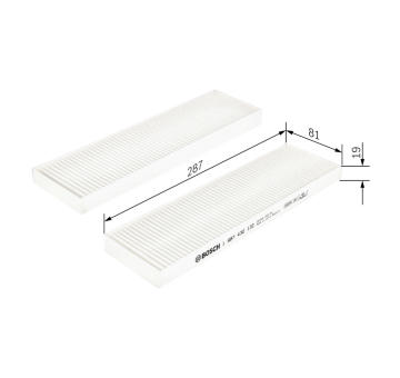 Filtr, vzduch v interiéru BOSCH 1 987 432 132