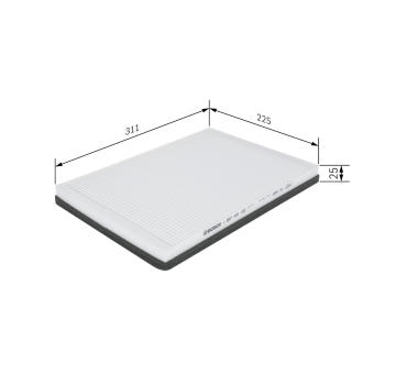 Filtr, vzduch v interiéru BOSCH 1 987 432 152
