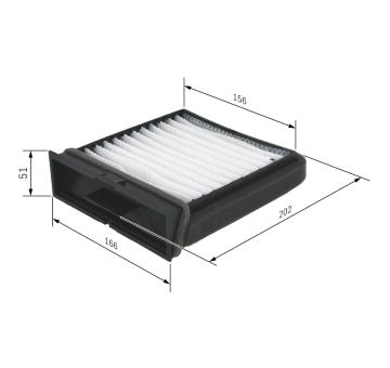 Filter vnútorného priestoru BOSCH 1 987 432 157