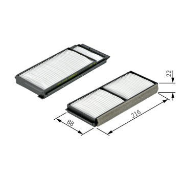 Filtr, vzduch v interiéru Bosch 1987432163